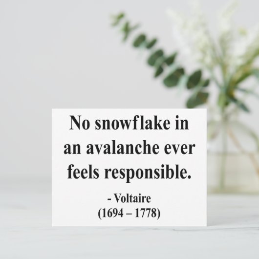 Voltaire Quote 6a Postkarte (Stehend Vorderseite)