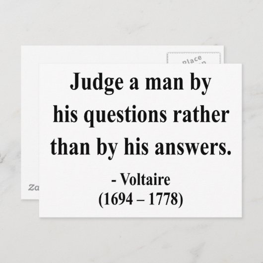 Voltaire Quote 8a Postkarte (Vorne/Hinten)