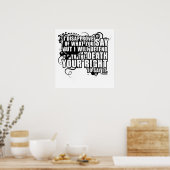 Voltaire Quote (B&W) Poster (Küche)