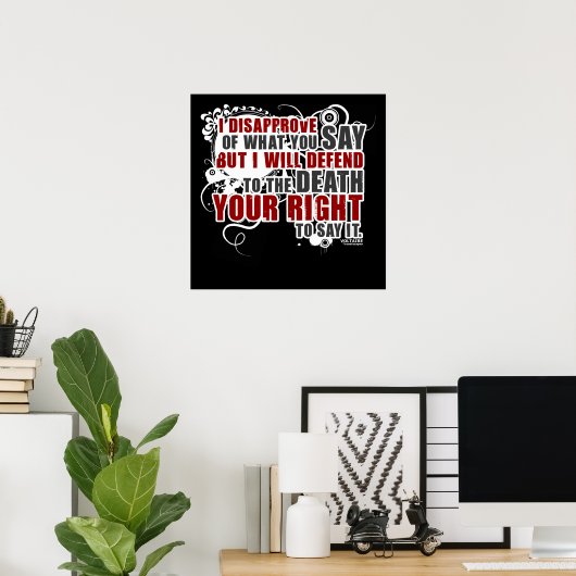 Voltaire Quote (Farbe) Poster (Heimbüro)