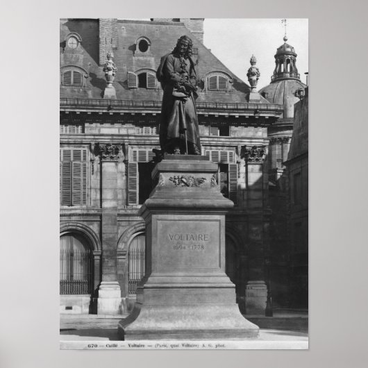 Voltaire-Statue Poster (Vorne)