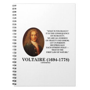 Voltaire, was Toleranz ist? Notizblock