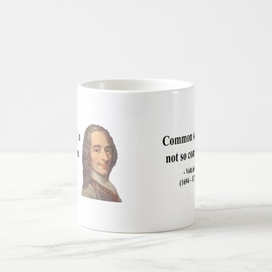 Voltaire Zitat 3b Kaffeetasse (Mittel)