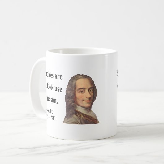 Voltaire Zitat 4b Kaffeetasse (Vorderseite Links)