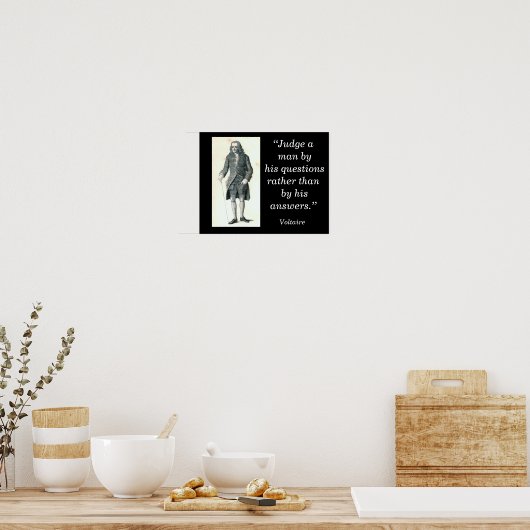 Voltaire Zitat - Kunstposter Poster (Küche)