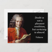 Voltaire-Zitat - Postkarte (Vorne/Hinten)