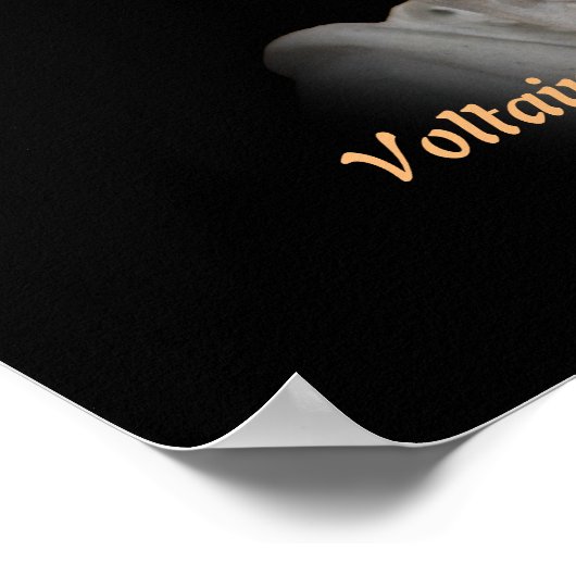 Voltaire-Zitat über Absurditäten und Gräueltaten Poster (Ecke)