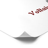 Voltaire-Zitat über Absurditäten und Gräueltaten Poster (Ecke)