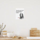 Voltaire-Zitat über Absurditäten und Gräueltaten Poster (Küche)