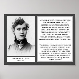 Voltairine de Cleyre Feminist Libertarian Arnarchi Poster