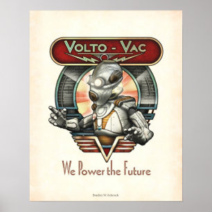 Volto-Vac Retro-Roboter-Plakat (40,6x50,8 cm) Poster