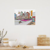 Voltz City Hall in Perspektive Poster (Küche)