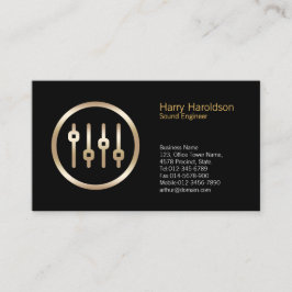 Volume Sliders Icon Sound Engineer Business Card Visitenkarte