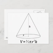 Volumen einer Kone Postkarte (Vorne/Hinten)