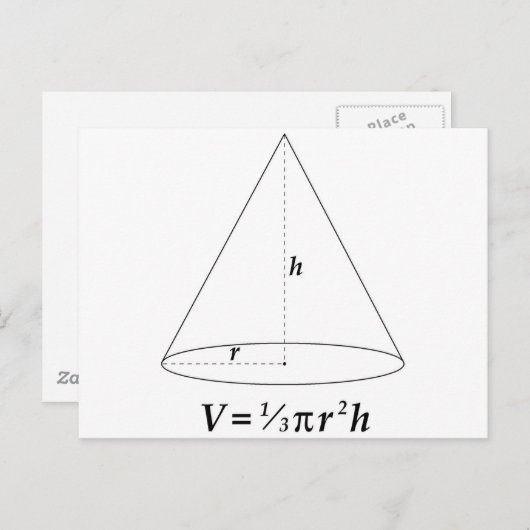 Volumen einer Kone Postkarte (Vorne/Hinten)