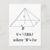 Volumen einer rechteckigen Pyramide Postkarte (Vorderseite)