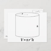 Volumen eines Zylinders Postkarte (Vorne/Hinten)