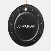 Volumen-Griff-individueller Name Keramik Ornament (Links)