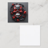 Volumetrische Art Naturkunde Schädel und Spinnen Quadratische Visitenkarte (Vorne/Hinten)