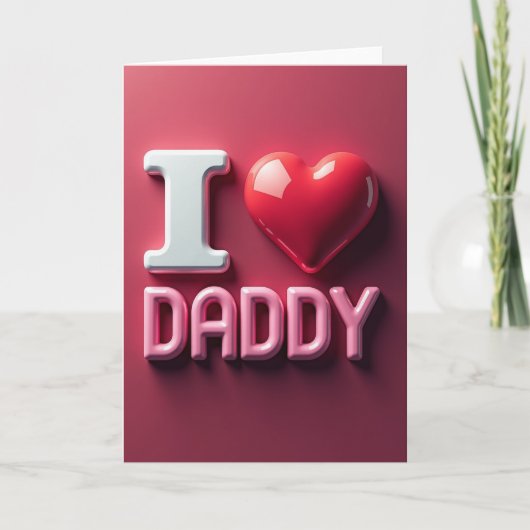 Volumetrisches Daddy-Herz-Kartenmodell Karte (Vorderseite)