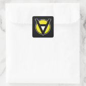 Voluntaryist Aufkleber mit weißer Mitte Platz schn (Tasche)