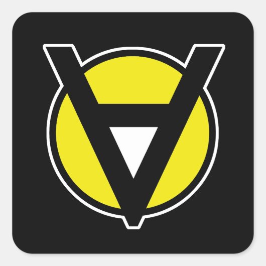 Voluntaryist Aufkleber mit weißer Mitte Platz schn (Vorderseite)