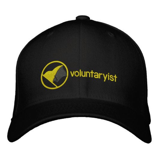 Voluntaryist, bestickter Hut (Vorderseite)