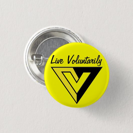 Voluntaryist Knopf Button (Vorne & Hinten)