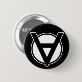 Voluntaryist Knopf - Schwarzes Button (Vorne & Hinten)