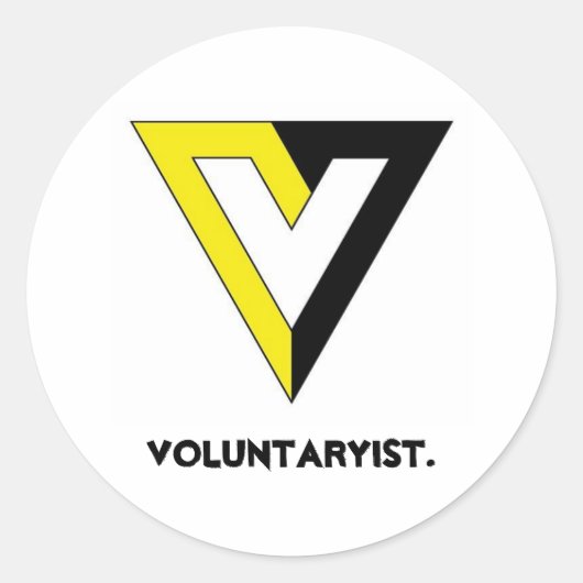 Voluntaryist. Runder Aufkleber (Vorderseite)