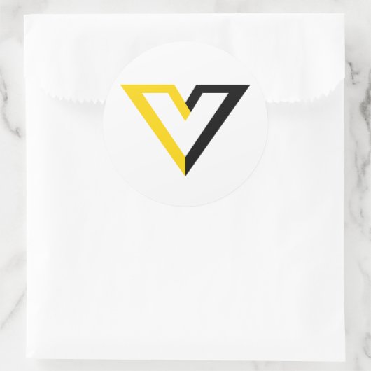 Voluntaryist V Runder Aufkleber (Tasche)