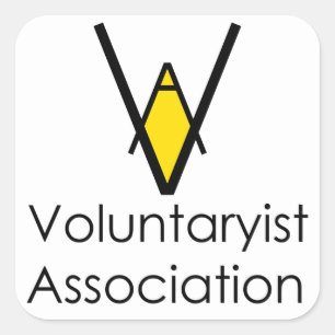 Voluntaryist Verbandsmitgliedschaft-Aufkleber Quadratischer Aufkleber