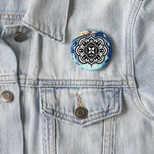 Voluntaryist WeltSiegel-Knopf Button (Beispiel)