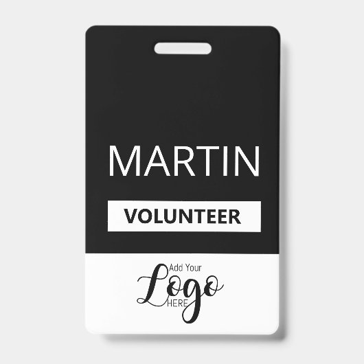 Volunteer Abzeichen | Gestaltbare Namensschilder Ausweis (Vorderseite)