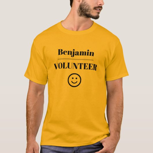 Volunteer Abzeichen Individuelle Name Team T-Shirt (Vorderseite)