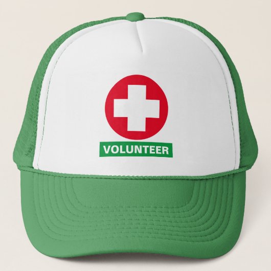 VOLUNTEER & Aid, medic, help, information Truckerkappe (Vorderseite)