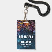 Volunteer All Access Event Pass | Fireworks Finale Ausweis (Vorderseite mit Lanyard)
