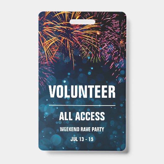 Volunteer All Access Event Pass | Fireworks Finale Ausweis (Vorderseite)