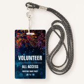 Volunteer All Access Event Pass | Fireworks Finale Ausweis (Rückseite mit Schlüsselband)