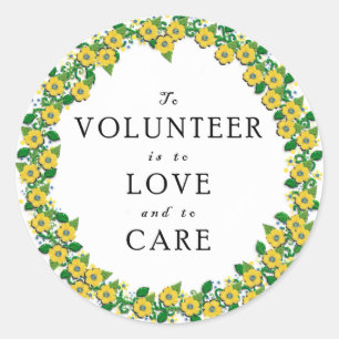Volunteer Appreciation Runder Aufkleber