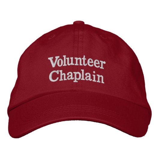 Volunteer Chaplain Hat Bestickte Baseballkappe (Vorderseite)