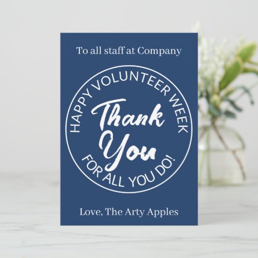 Volunteer danke (Stehend Vorderseite)