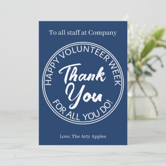 Volunteer danke (Stehend Vorderseite)