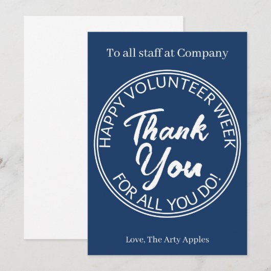 Volunteer danke (Vorne/Hinten)