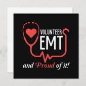 Volunteer EMT EMS Paramedic Caduceus Doctor Ambula Einladung (Vorne/Hinten)