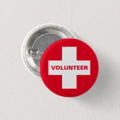 VOLUNTEER & Erste Hilfe, medizinische Hilfe, Info- Button (Vorne & Hinten)