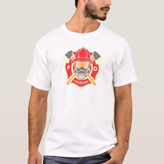 Volunteer Fire Department Fireman Firefighter T-Shirt (Vorderseite)