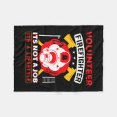 Volunteer Firefighter Fireman Gift Proud Firefight Fleecedecke (Vorderseite (Horizontal))
