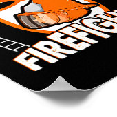 Volunteer Firefighter Fireman Gift Proud Firefight Poster (Ecke)