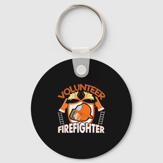 Volunteer Firefighter Fireman Gift Proud Firefight Schlüsselanhänger (Vorderseite)